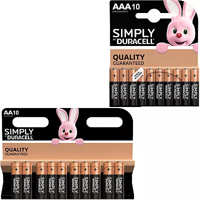 Duracell Simply AA & AAA Batteries Alkaline Power Long Lasting LR03 LR6 • £0.99