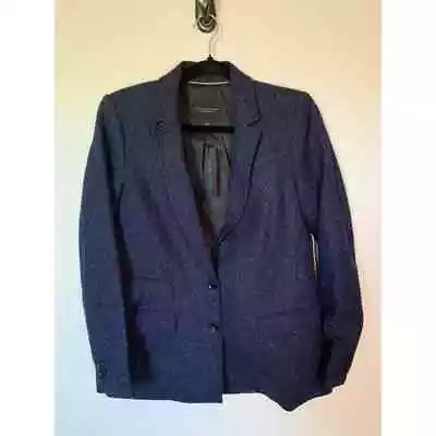 NEW Banana Republic | Navy Speckled Hacking Wool Blend Jacket Size 4 Business • $40