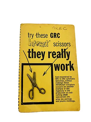 GRC Intercast Mini Scissors - Metal  Miniature Hinged Tool Toys Old VTG New..!!! • $9.99