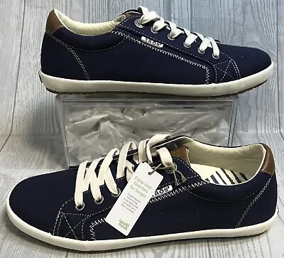 Taos Size 10 Women’s Blue Denim New With Tags Starburst Lace Up Low Top Shoes • $45