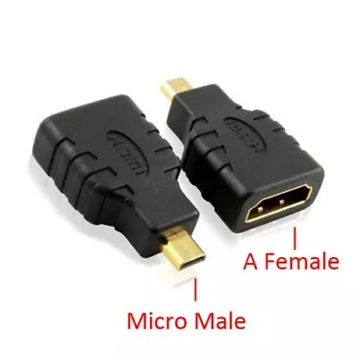 Micro HDMI (Type D) Male To HDMI Female Adapter Converter • $2.95