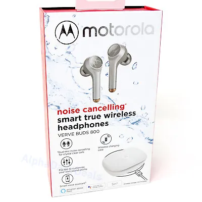 Motorola Verve Buds 800 True Wireless Smart Headphones Noise Cancelling White • $64.99