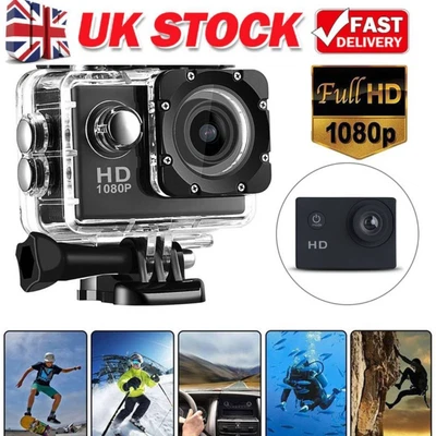 £18.39 • Buy LCD Full HD 1080P Action Camera Sports Cam Underwater 30M Camcorder DV DVR UK