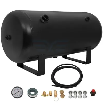 Black 5 Gallon Air Tank 200 PSI With Air Gauge Switch For Train Truck Van Horn • $81.89