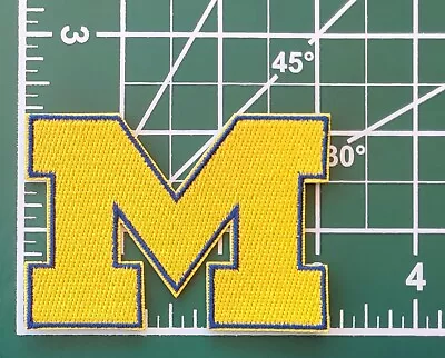 Michigan Wolverines 3  Iron On Embroidered Patch ~FREE Mailing! • $5.95