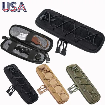 Tactical Molle Knife Sheath Bag Flashlight Holster Pouch Utility Tool Nylon Case • $5.98