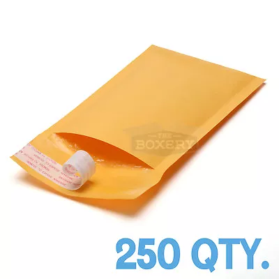 250 #000 Kraft Bubble Padded Envelopes Mailers 4 X 8 From TheBoxery  • $32.50