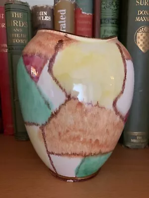 Retro West German Lustre Vase Multi Coloured Great Shape - Jasba ? Mcm • £9.99