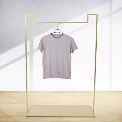 Clothing Rack Metal Standing Gold Garment Rack Clothes Display Stand Boutique  • $48.45