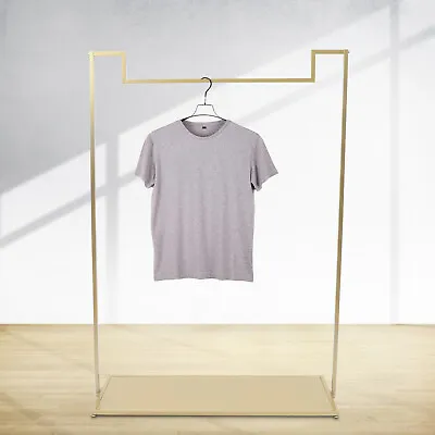 Gold Clothing Rack Metal Standing Garment Rack Clothes Display Stand Boutique  • $48.45