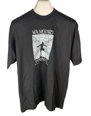 Vintage W.A. Mozart Prague Jiri Votruba Fun Explosive 1991 Art Praha Shirt Sz XL • $29.99