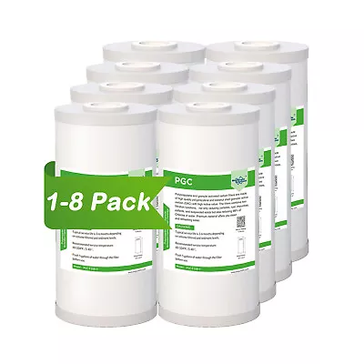 1-8 Pack 10x4.5  Sediment Carbon 5 Micron Water Filter For WHKF-DWHBB GE GXWH40L • $88.71