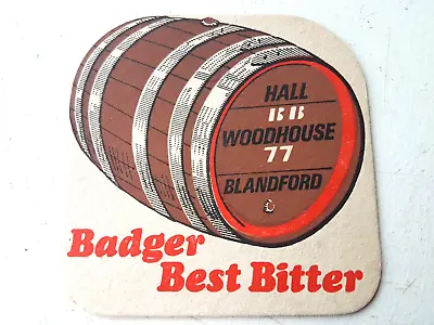 Vintage HALL & WOODHOUSE - Badger Best Bitter ...  Cat No'37 Beer Mat/Coaster • £1.95