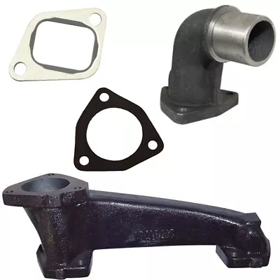 Exhaust Manifold W Gaskets & Elbow Fits MF Perkins 21243 21245 21246 21248 21593 • $95.99