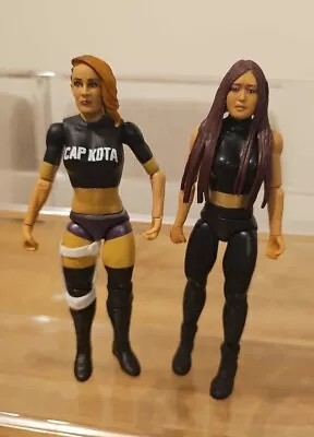 WWE Women Wrestling Figures Female Divas Bundle Duo Bayley & Io Dakota Kai WWF  • £12.43