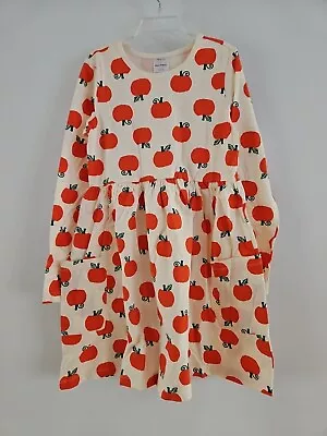 Nwot Hanna Andersson Pumpkin Jack O Lanterns Ecru Pocket Dress  130 8 $48 • $29.99