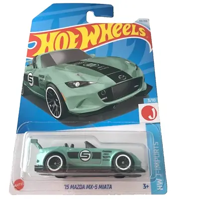 HOT WHEELS 2024 '15 Mazda MX-5 Miata Green HW J-Imports 69/250 HTC42 Sealed • $3