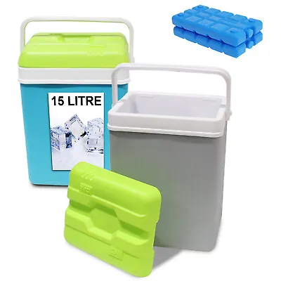 15L Insulated Cooler Box Camping Drinks Ice Food Festival Beach Picnic Travel • £12.99