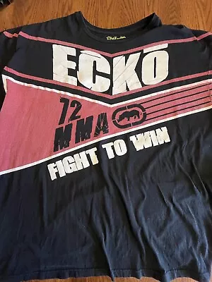 Ecko Unltd Fight To Win MMA Double Sided T Shirt Men’s Size 3XL Black • $9