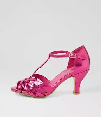 New I Love Billy Arvel Hot Pink Metallic Mary Janes Womens Shoes Dress • $49