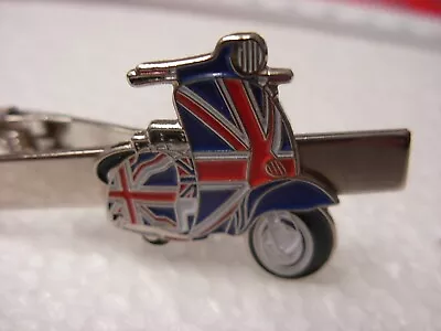 Scooter Tie Clip. In A Union Jack Design.  MOD Scooters. UK British Britain • £2.99