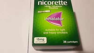 £35.95 • Buy Nicorette Inhalator 15mg X 36 Cartridges. Ist Class Postage. No Mouthpiece. 