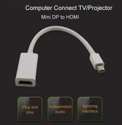 Mini Display Port DP ThunderBolt To HDMI Adapter Cable For Macbook Pro IMac NEW • £4.49