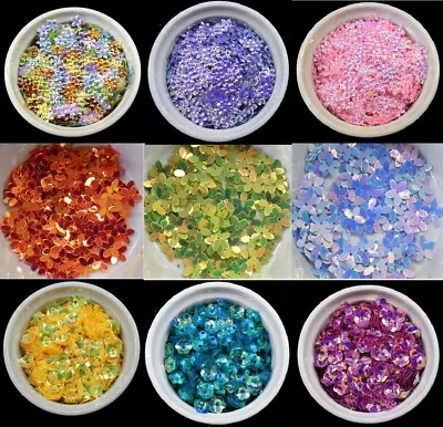 Flower Shape Loose Sequins Sewing Costumes Craft Card Making 33 Colours 1276 • £2.99