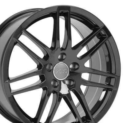 $627 • Buy 18  Black 58845 Wheel SET(4) Fits Audi A4, A6, VW GTI, Golf, Jetta A3 Rims ET42
