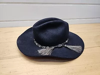 Akubra Rough Rider  Hat Size 58 Black  Exellent Cowboy  Western • $200