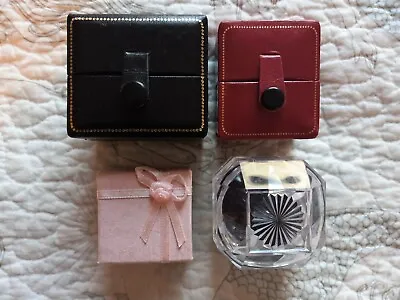 Lot Of 4 EMPTY Ring Gift Box Boxes Holder Variety 2 Say Macy Jewelry • $19.99