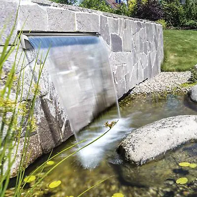 VEVOR Waterfall Blade Pool Fountain Stainless Steel Spillway Garden Koi Pond • £25.19
