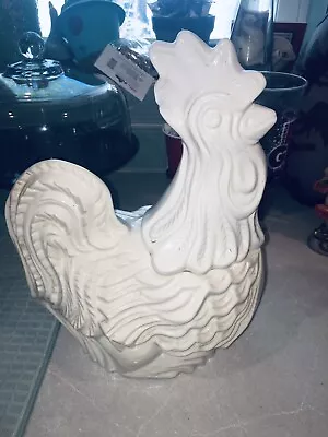 Vintage McCoy Rooster Ceramic Cookie Jar White G22 • $30