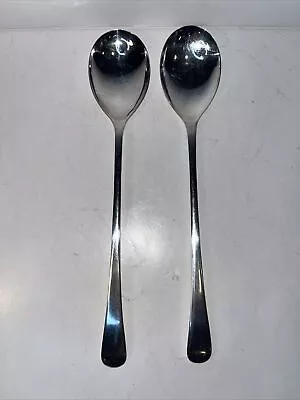 EPNS Serving Spoons Set Of 2 Made In England Silver Plated 9.5 Inches • $17.95