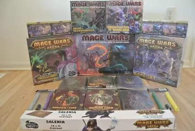 MAGE WARS & ARENA Board Game Base & Expansions 16 Spell Books + 35 PROMO CARDS • $899