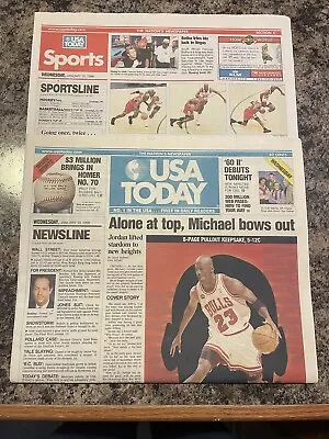 1999 Michael Jordan Retirement Newspaper.  Chicago Bulls Basketball. • $14.99