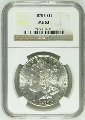 1878 S Morgan Silver Dollar MS63 • $25
