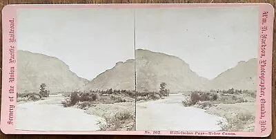 Antique WH Jackson Stereoview #103 Wilhelmina Pass - Weber Canon Utah  • $49.99