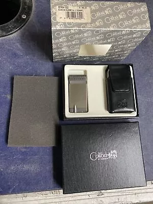$39.99 • Buy Vintage Colibri QTR841002 Cigar Lighter Punch In Box With Leather Case Gray