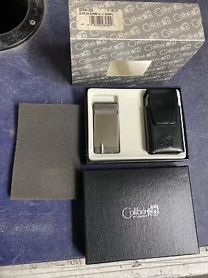 Vintage Colibri QTR841002 Cigar Lighter Punch In Box With Leather Case Gray • $39.99