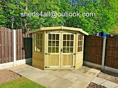 £1650 • Buy Corner Summer House Garden Shed Man Cave Summerhouse Treated Heavy Duty Pent