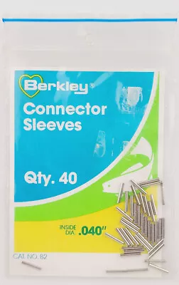 $2.49 • Buy Berkley Connector Tube Sleeve Crimp Nickel (size=.040  ID, Qty:40pcs) [M42-7]