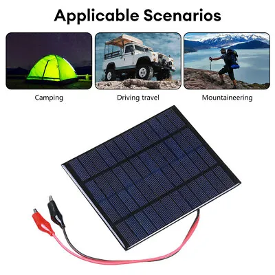 Trickle Charger 5W Solar Panel Kit 12V Battery Charger Maintainer Boat RV Car • $12.21