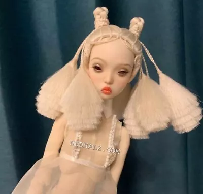 Made-on-Demand Tassel WIG | RARE |NEW Handmade 1/4 BJD Doll WIG Approx 4-5  • $380