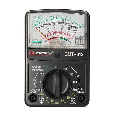 GB Instruments Analog Multimeter - GMT-312 - Black AA Battery Operated • $7.99
