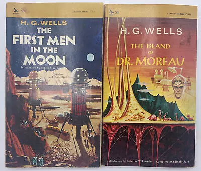 1965 1966 H G Wells First Men In The Moon & Island Of Dr Moreau Lot Vintage PB • $9.99