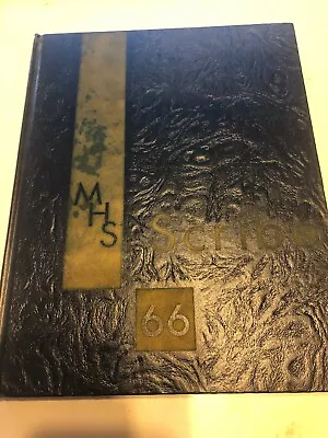 1966  'THE SCRIBE' High School Yearbook Marlette MI Michigan • $20