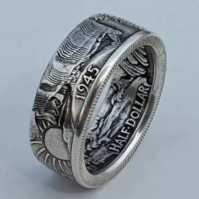Fashion Silver Plated Rings For Men Jewelry Party Rings Free Shipping Size 6-10 • $3.89