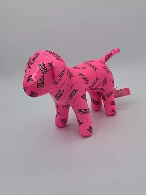 Victorias Secret Pink Logo Stuffed Animal Vinyl Plush Puppy Dog 5.5” VS Plush • $6