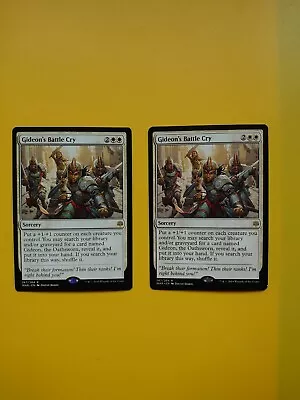 MTG Card. Gideon's Battle Cry X2  War Of The Spark. Rare  2 Cards • £1.33